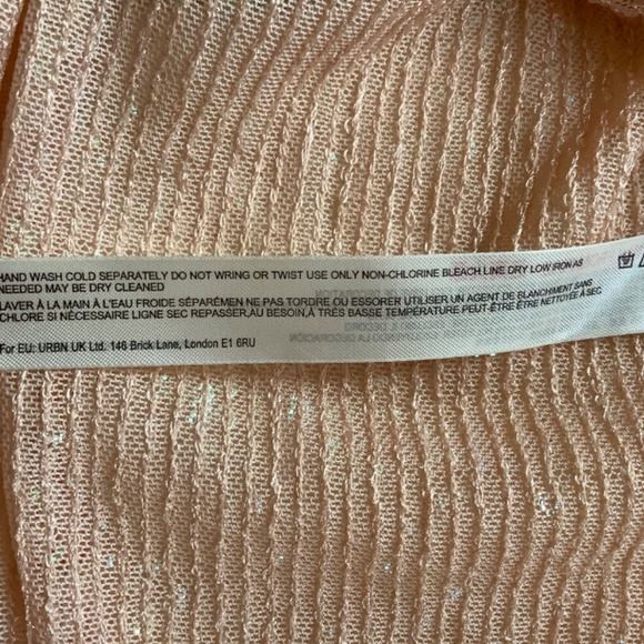 NWT NEW Intimately FREE People light pink rose sequin wrap robe jacket Small - Picture 11 of 13